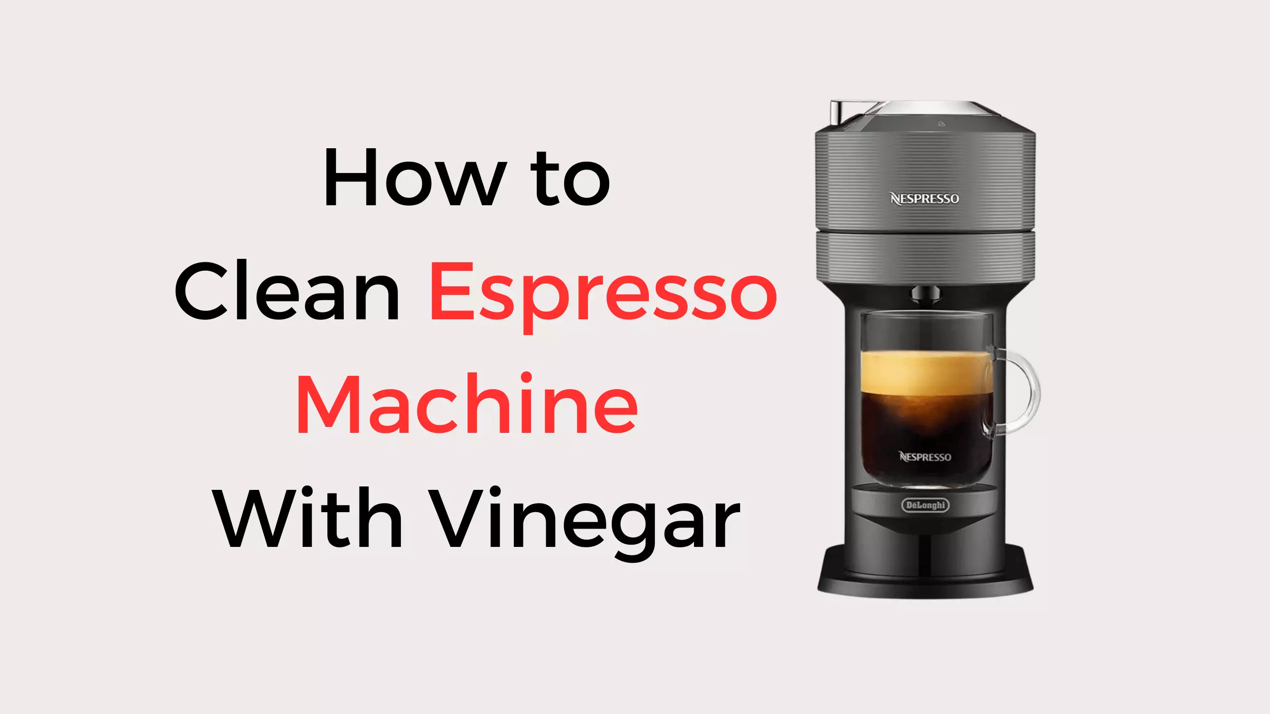 clean espresso machine with vinegar