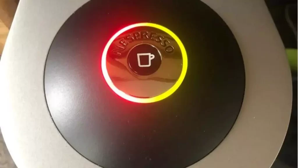 how to reset the nespresso vertuo half red and half green light
