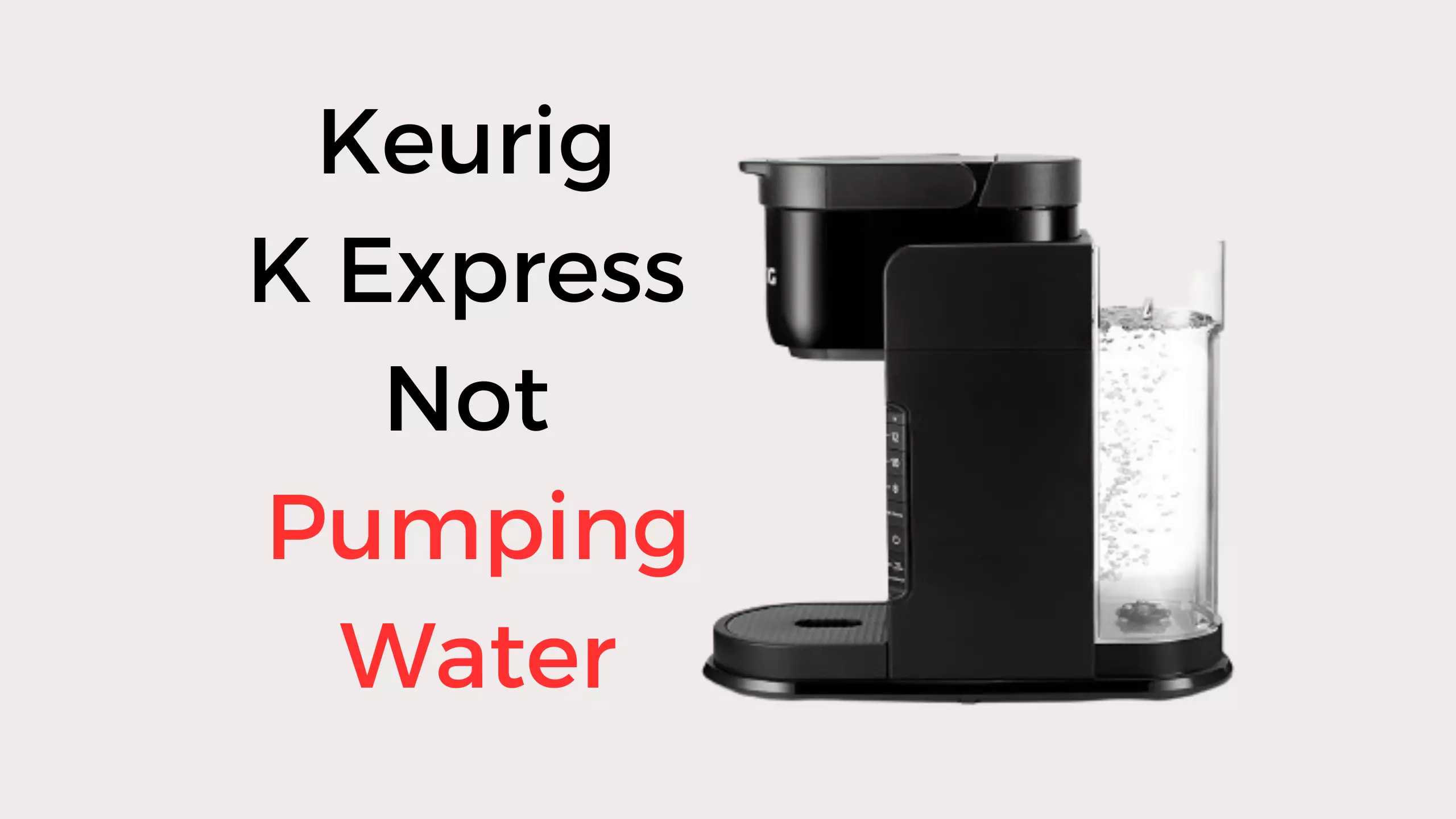 keurig k express not pumping water