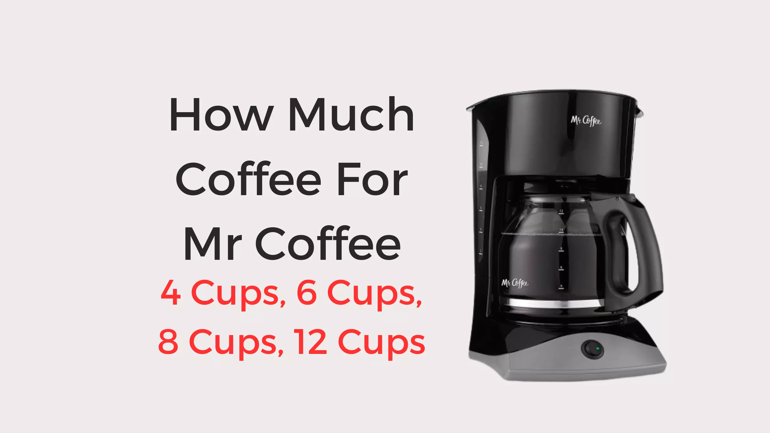 how much coffee for mr coffee