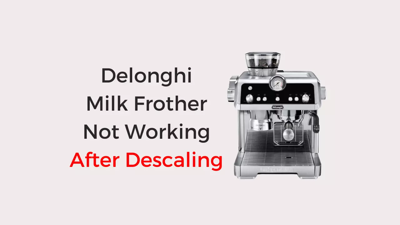 delonghi milk frother not working after descaling