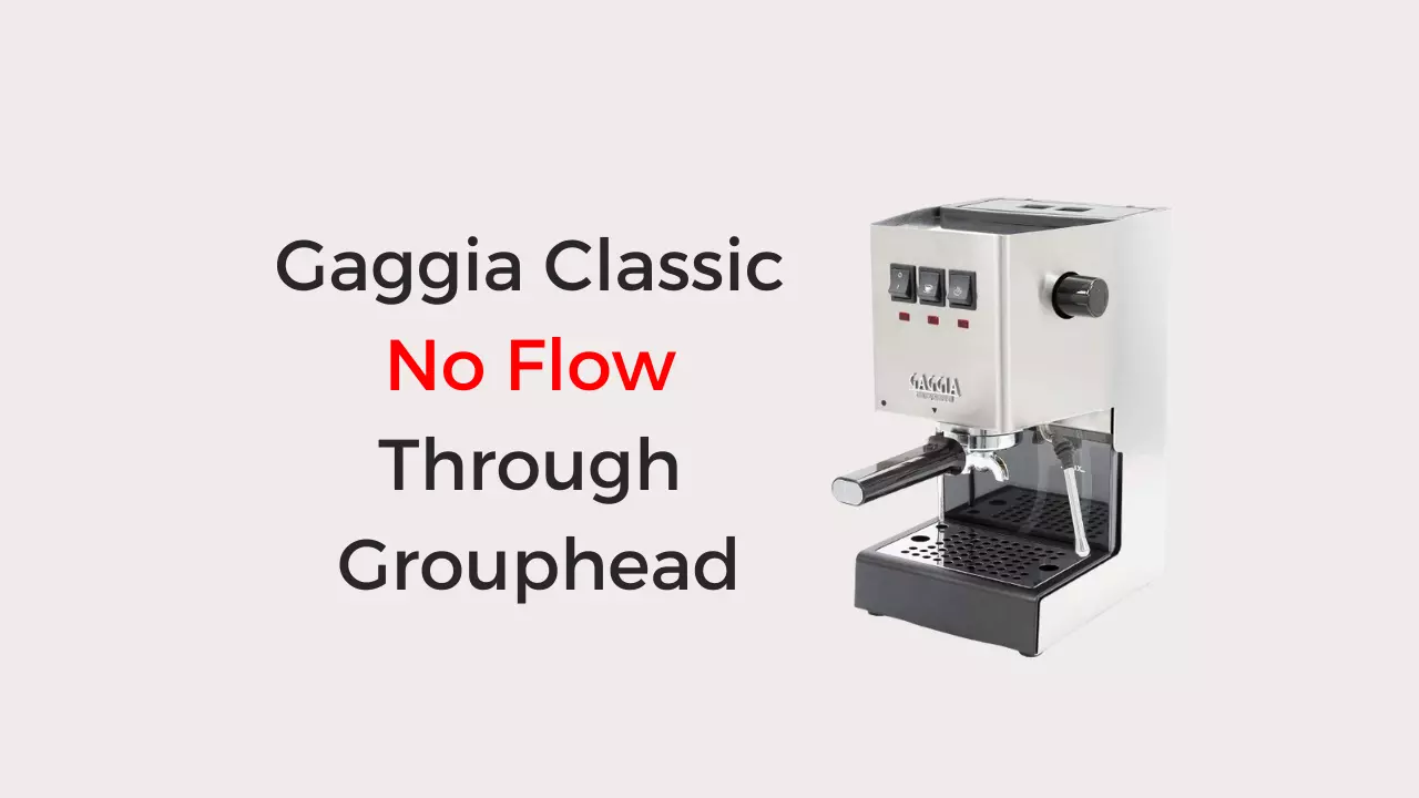 gaggia classic no flow through grouphead